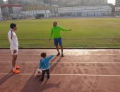 نجل محمد إبراهيم فى مران الزمالك