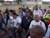 صور..رئيس جنوب أفريقيا الجديد "بالترنج" خلال ماراثون مع الشباب 