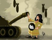 حال الدنيا.. حق الحياة لمدينة الغوطة الشرقية فى كاريكاتير "اليوم السابع"