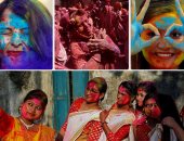انطلاق مهرجان الألوان فى الهند احتفالا بقدوم فصل الربيع