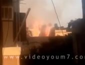 قراء يشاركون بفيديو لحريق فى حدائق أنطونيادس بالإسكندرية