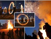الالعاب النارية تزين كوريا الجنوبية احتفالات باكتمال القمر وبدء موسم الحصاد