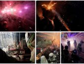 المئات يشاركون فى مهرجان الألعاب النارية بـ"تايوان"