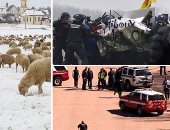 صور العالم هذا المساء.. جهاز حماية "ترامب" يحقق فى إطلاق نار بالقرب من البيت الأبيض.. اشتباكات بين شرطة فرنسا ومناهضى دفن النفايات النووية.. الحيوانات تتحدى الثلوج فى ألمانيا وموجة صقيع تجتاح أيرلندا وبلغاريا
