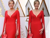 فستان أليسون جانى فى الأوسكار من توقيع ريم عكر