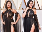 تراجى هينسون على سجادة الأوسكار بفستان مثير من توقيع فيرا وانج