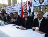 النائب إبراهيم حمودة بمؤتمر دعم السيسى: اجتمعنا لنعلن مبايعة الرئيس