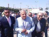 صور.. محلب وهانى ضاحى يصلان استاد القاهرة للإدلاء بصوتيهما فى انتخابات المهندسين