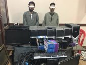 القبض على سائق وفران لسرقتهما 7 أجهزة كمبيوتر من مدرسة ثانوية فى أسيوط