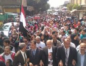مسيرة حاشدة بأعلام مصر بمدينة طوخ لدعم الرئيس السيسى (صور)