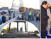 الرئيس السيسي يتفقد مشروعى محور روض الفرج ومطار سفنكس الدولى