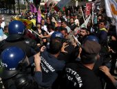 صور.. مظاهرات ضد أردوغان والجرائم الوحشية للجيش التركى ضد الأكراد فى قبرص