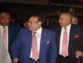 صور.. لحظة وصول حسن راتب مقر مؤتمر دعم السيسى بدمياط مستقلا "كارتة"