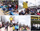 طلاب المدارس الأمريكية يتظاهرون للمطالبة بتشديد قوانين حيازة الأسلحة