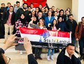 صور.. طلاب جامعة أوليانوفسك بروسيا: قطعنا 1000 كيلو علشان ندلى بأصواتنا