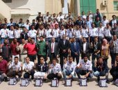 رئيس جامعة بنى سويف يشهد حفل ختام المهرجان الكشفى لجوالى كليات الجامعة