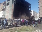 ننشر صور حريق جراج سيارات فى كفر الشيخ