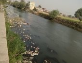 انتشار القمامة والحشائش والمخلفات ببحر فاقوس فى الشرقية
