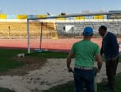 صورة.. الإسماعيلى يستغل توقف الدورى لرفع كفاءة ملعبه