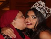 نادين أسامة ملكة جمال مصر السابقة تحتفل بعيد الأم على السوشيال ميديا 