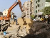 تواصل تنفيذ مشروع الصرف الصحى بنجع العرب غرب الإسكندرية