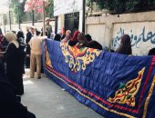 طابور سيدات بمدرسة هدى شعراوى بالسلام فى انتخابات الرئاسة