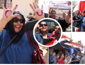 فيديو.. فى انتخابات الرئاسة 2018.. مسنة ترقص على أغنية يا حبيبتى يا مصر 