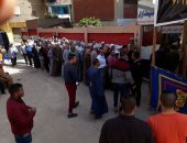 اصطفاف المواطنين بالشرابية للإدلاء بأصواتهم فى أول أيام الانتخابات الرئاسية