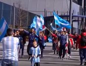 فيديو.. حشد جماهيرى أمام فندق الأرجنتين فى مدريد قبل مباراة إسبانيا