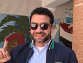 هشام العامرى عضو مجلس الأهلى السابق يدلى بصوته فى انتخابات الرئاسة