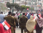 صور.. مسيرات لحث الناخبين على الإدلاء بأصواتهم تجوب شوارع دمياط