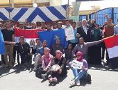 كلية التربية جامعة دمياط تشارك فى الانتخابات الرئاسية وسط أجواء احتفالية