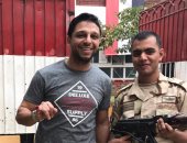 محمد فاروق لاعب الأهلى السابق يدلى بصوته فى الانتخابات الرئاسية