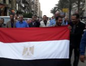 مسيرة بشوارع السويس لحث المواطنين على المشاركة فى الانتخابات