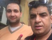 خالد مهدى يدلى بصوته فى الانتخابات الرئاسية