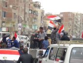 صور.. مسيرة حاشدة بالسيارات بالسويس لحث المواطنين على المشاركة بالانتخابات