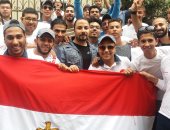 صور.. مسيرة طلابية لدعم المشاركة بالانتخابات من "التعليم العالى" لميدان التحرير