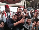 بدء الاحتفالات بفوز الرئيس عبد الفتاح السيسي بفترة رئاسية ثانية فى دمياط