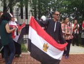 الجالية المصرية بواشنطن تحتفل بفوز السيسي بفترة رئاسية ثانية