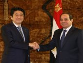 رئيس وزراء اليابان يرسل برقية تهنئة للرئيس السيسي لفوزه فى الانتخابات