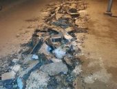 قارئ يشكو من تكسير طريق "صافور ديرب نجم" بمحافظة الشرقية