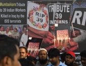 صور.. مظاهرة فى الهند احتجاجا على مقتل 38 عاملا فى العراق على يد داعش