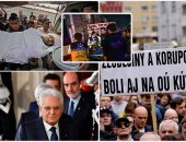 صور العالم هذا المساء.. الاحتلال يقتل فلسطينيا مع استمرار المظاهرات.. حريق يلتهم مستشفى فى إسطنبول والسلطات تجلى المرضى.. إيطاليا تفشل فى تشكيل حكومة جديدة.. و40 ألف متظاهر يطالبون بإقالة رئيس الشرطة بسلوفاكيا