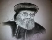 قارئ يشارك برسمة لـ"البابا تواضروس" لتهنئته والأقباط بعيد القيامة المجيد