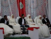 صور.. وفود عربية تشارك فى حفل زفاف 120 "عريس وعروسة" أيتام داخل دريم بارك