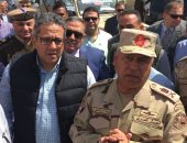 وزير الآثار وكامل الوزير ومحافظ الأقصر يتفقدون أعمال إحياء طريق الكباش