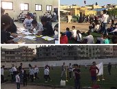 شمال سيناء تستعد لمحو أثار الإرهاب من قلوب أطفالها.. انطلاق فعاليات "يلا نفرح" لـ150 طفلا بمركز شباب العريش.. الصغار يعبرون عن سعادتهم برسم جندى يقتل إرهابيا.. والألعاب تنسيهم أصوات طلقات الرصاص.. فيديو وصور