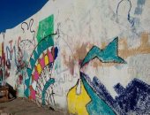 صور.. تنفيذ مبادرة مدينة ملونة بـ"عزبة البرج" فى دمياط