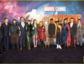 اليزابيث أولسن وتوم هولاند فى العرض الخاص لفيلم Avengers: Infinity War