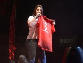 بوسي تتألق فى حفل الربيع بالأهلى وتحمل فانلة الفريق